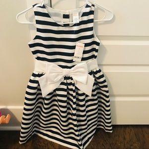 Gymboree New with Tags Navy Blue and White dress